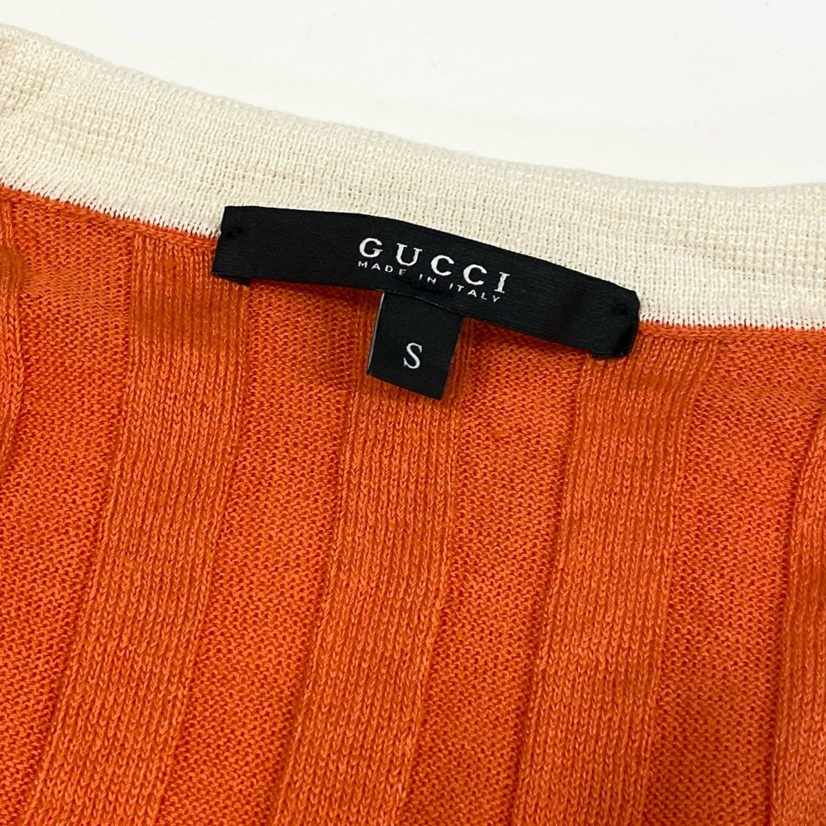 Gucci Tom Ford Era Rib Knit Long Sleeve Cardigan Interlocking G Logo Embroidery S — view 8