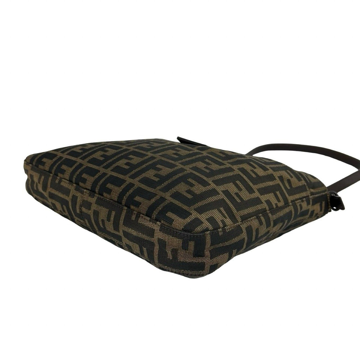 Fendi Vintage Zucca FF Pattern Canvas Leather Shoulder Bag Brown — view 8