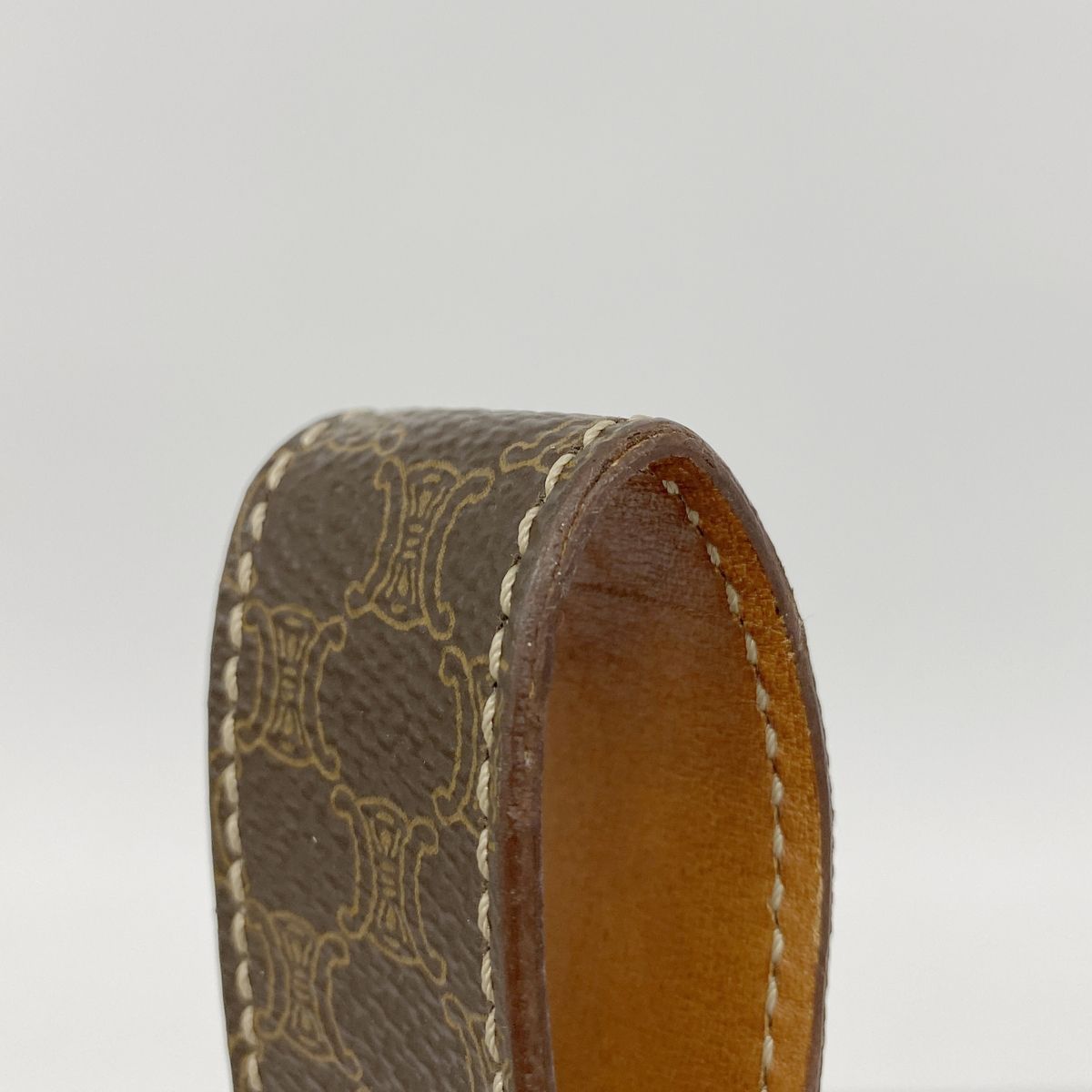 Celine Shoulder Bag Macadam Brown Gold — view 8