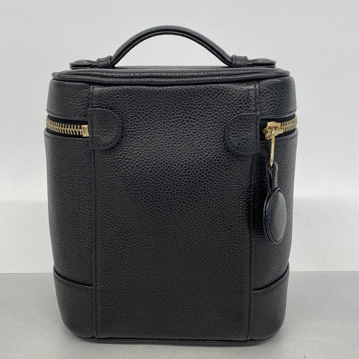 Chanel Vanity Bag Caviar Leather Black Gold — view 8