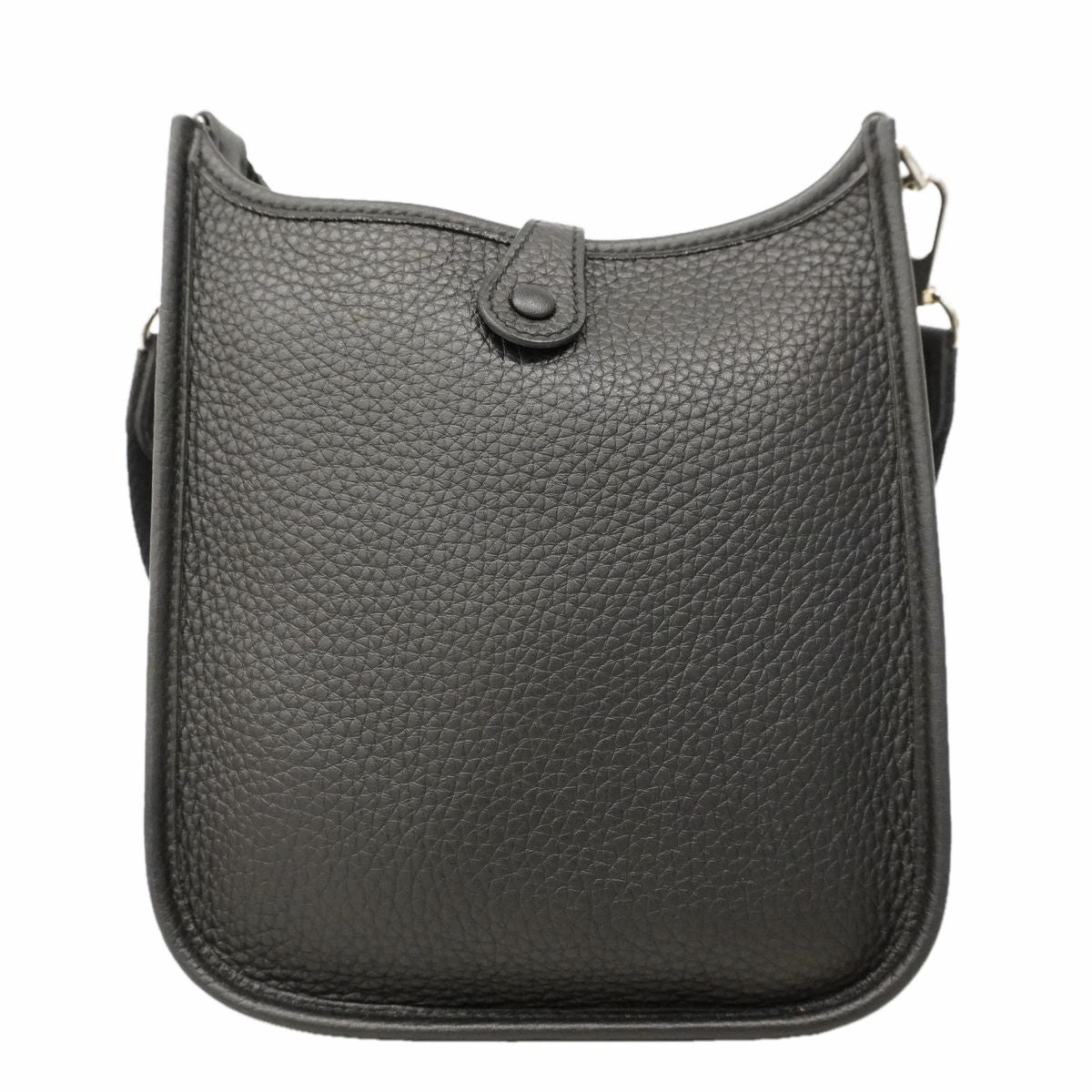 Hermes Shoulder Bag Evelyne TPM Taurillon Clemence Black Silver — view 7