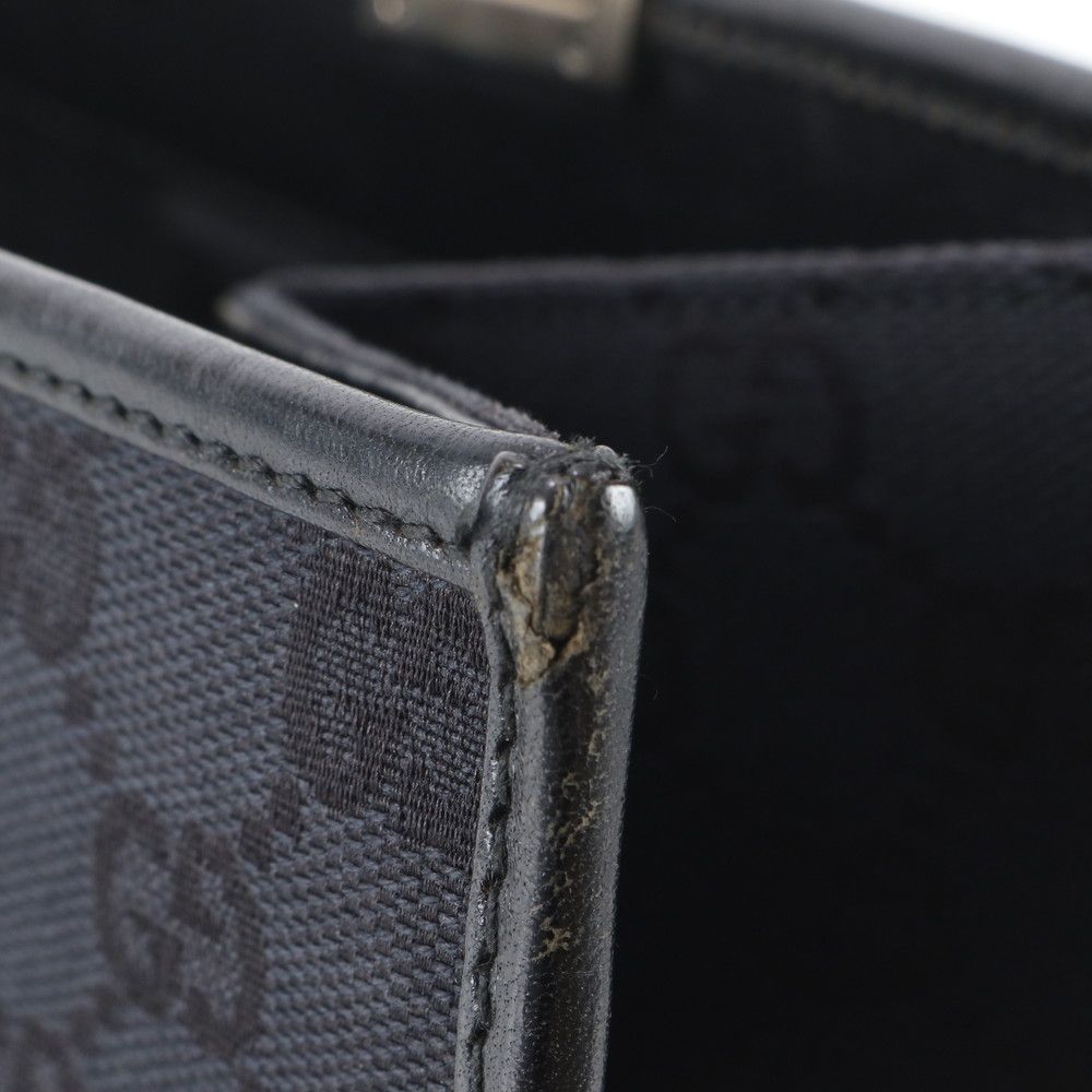 Gucci Jackie GG Canvas 002 Leather Tote Bag Shoulder Black — view 8
