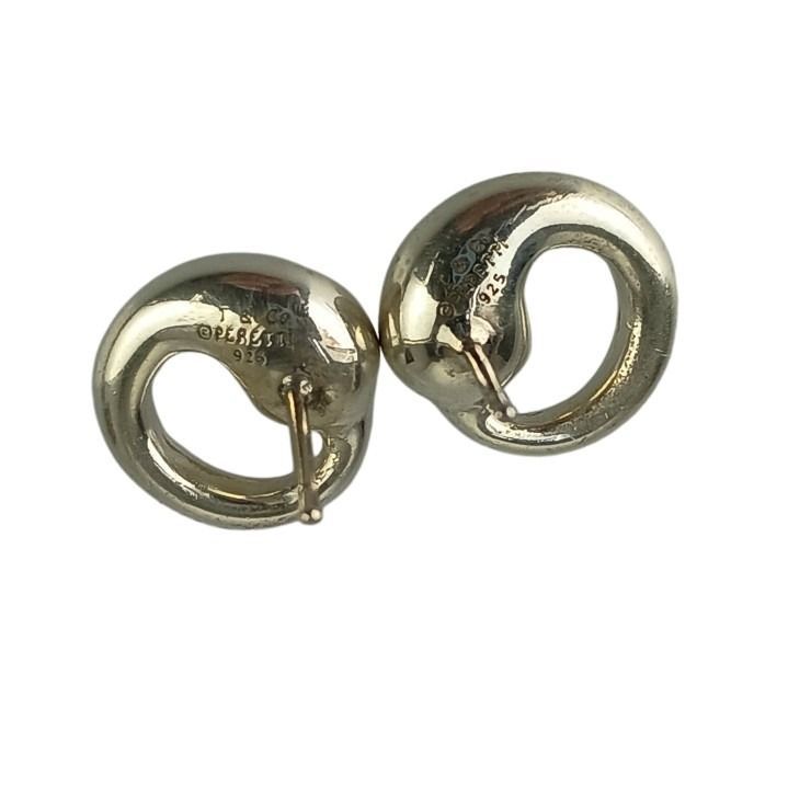 Tiffany & Co Earrings Elsa Peretti Eternal Circle 925 Sterling Silver — view 4