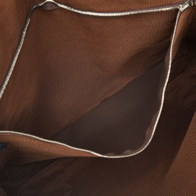 Hermes Herline Besace MM Crossbody Shoulder Bag Brown Canvas — view 8