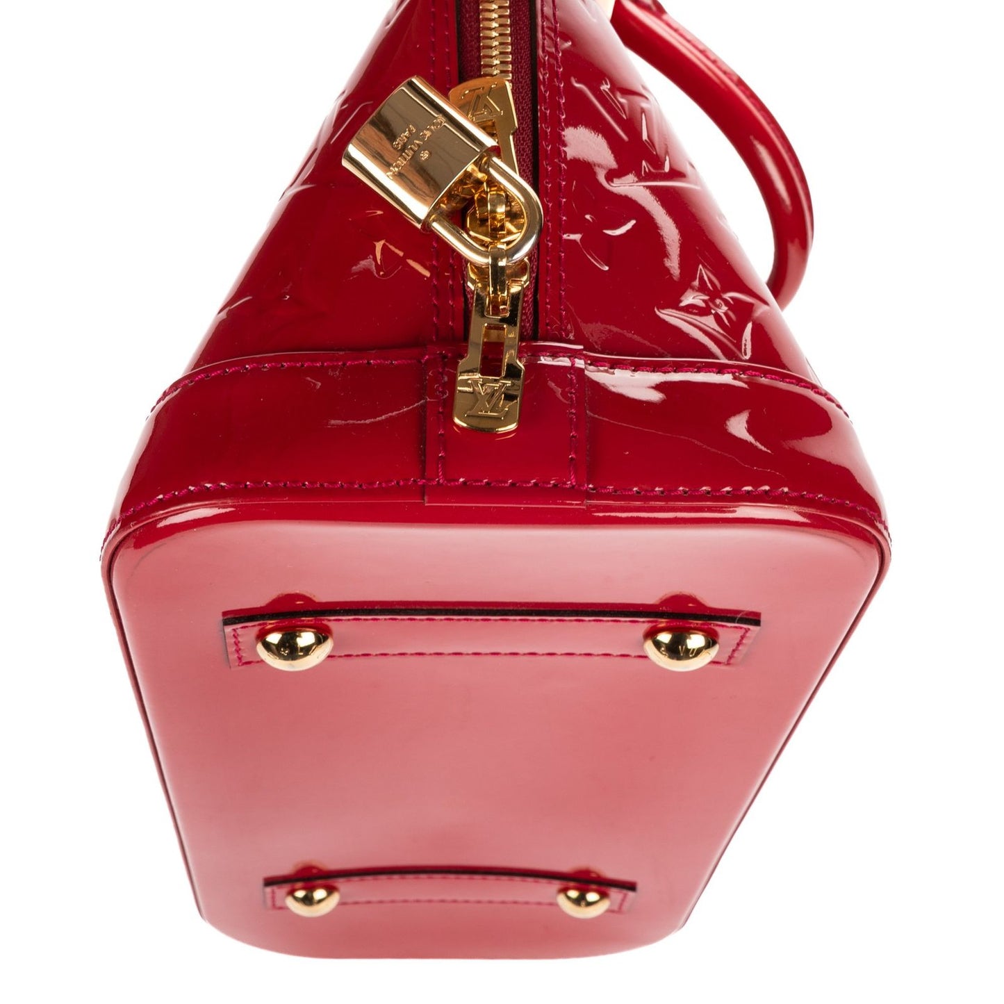 Louis Vuitton Alma Pomme D'amour Monogram Vernis Handbag — view 8