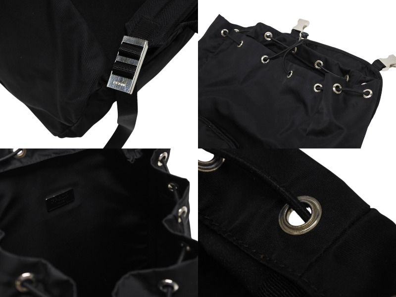 Prada Re-Nylon Backpack Black Silver — view 8