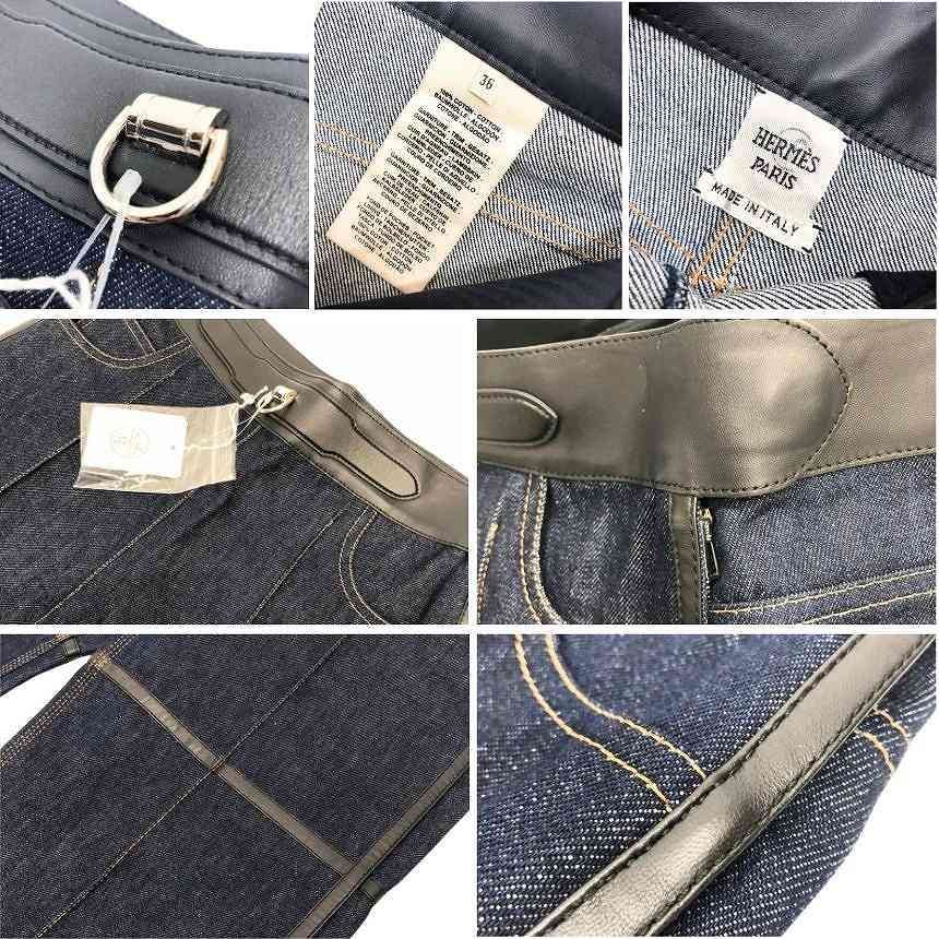 Hermes Denim Pants Jeans Gaultier Era Vintage — view 3