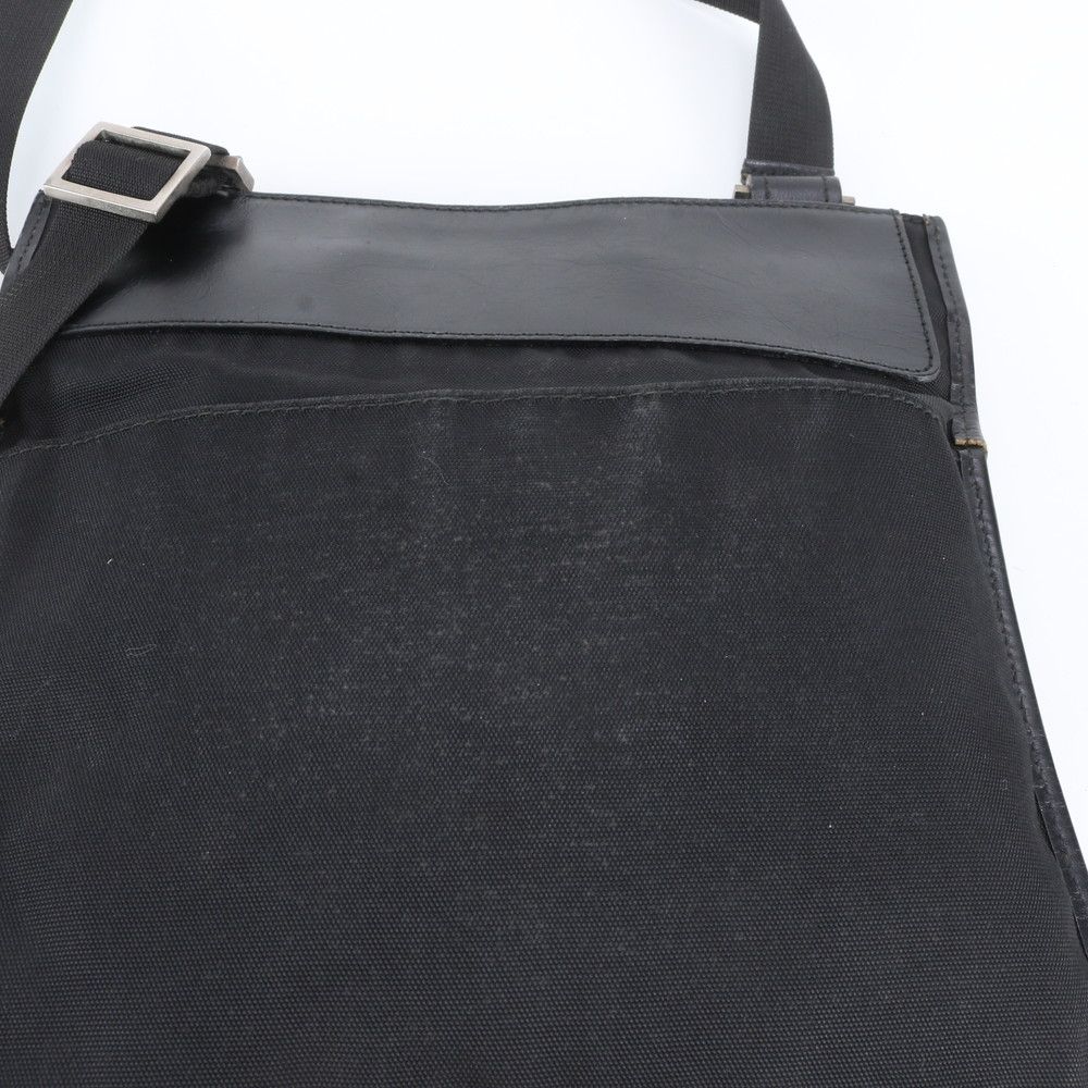 Gucci Leather Canvas Shoulder Bag Crossbody Messenger Business Black — view 8