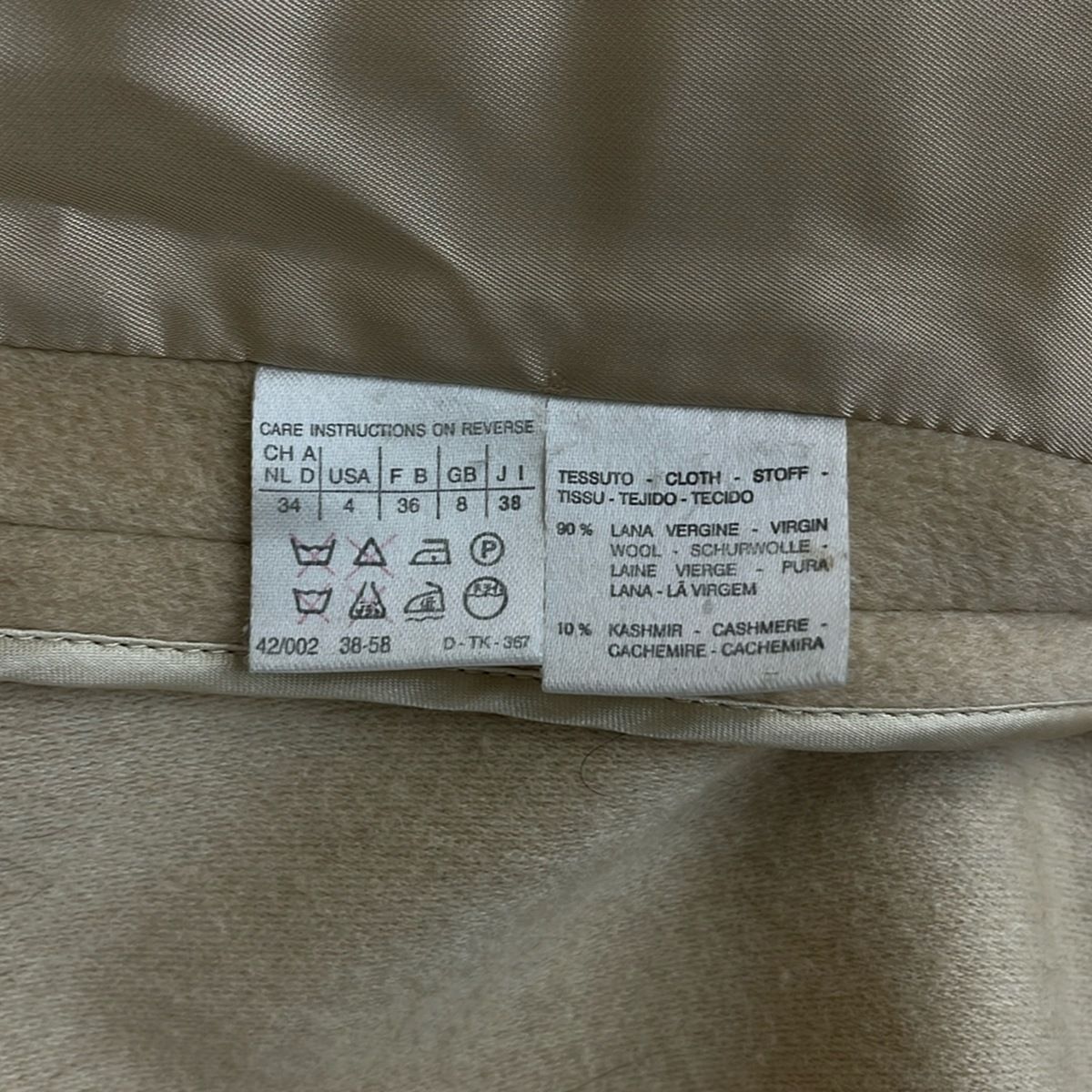 Max Mara Coat Beige Long Sleeve Winter — view 4