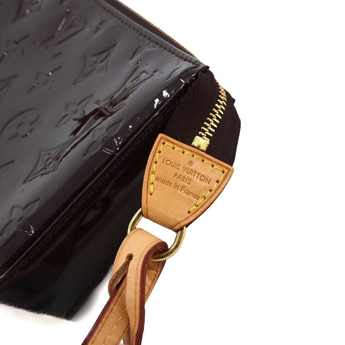 Louis Vuitton Vernis Pochette Accessoires 2-Way Shoulder Bag Leather Amaranth — view 8