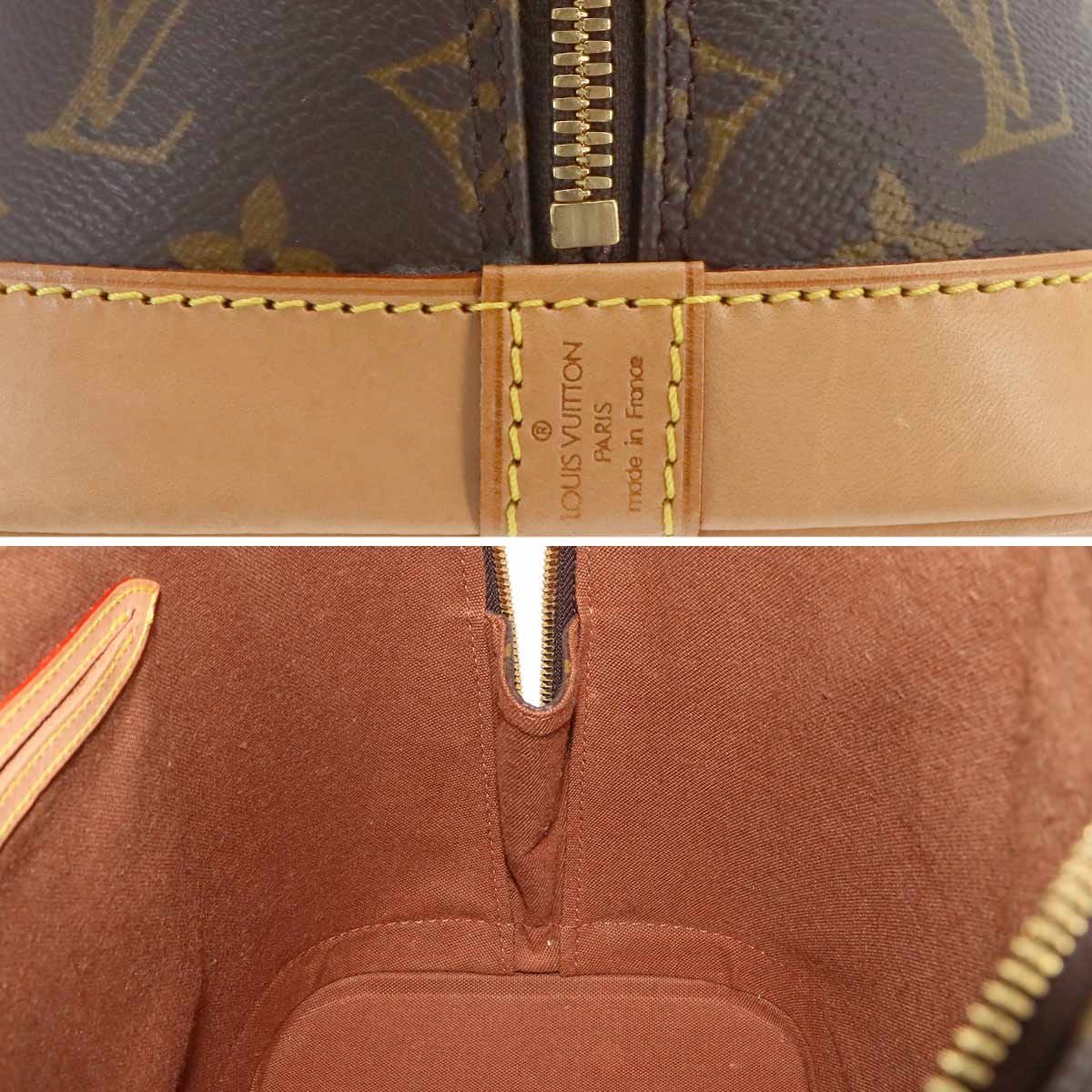 Louis Vuitton Monogram Alma Hand Bag Brown Gold — view 8
