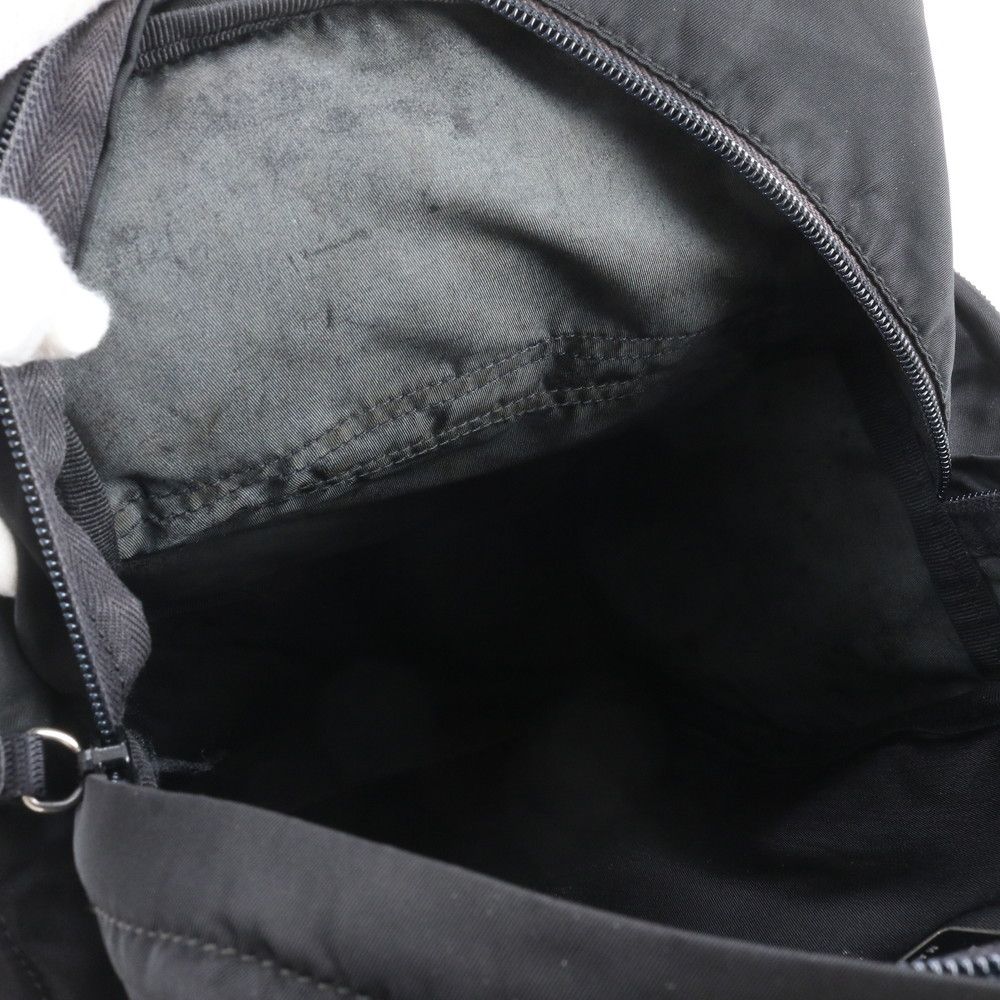 Prada Tessuto Nylon Triangle Logo Backpack Black — view 8