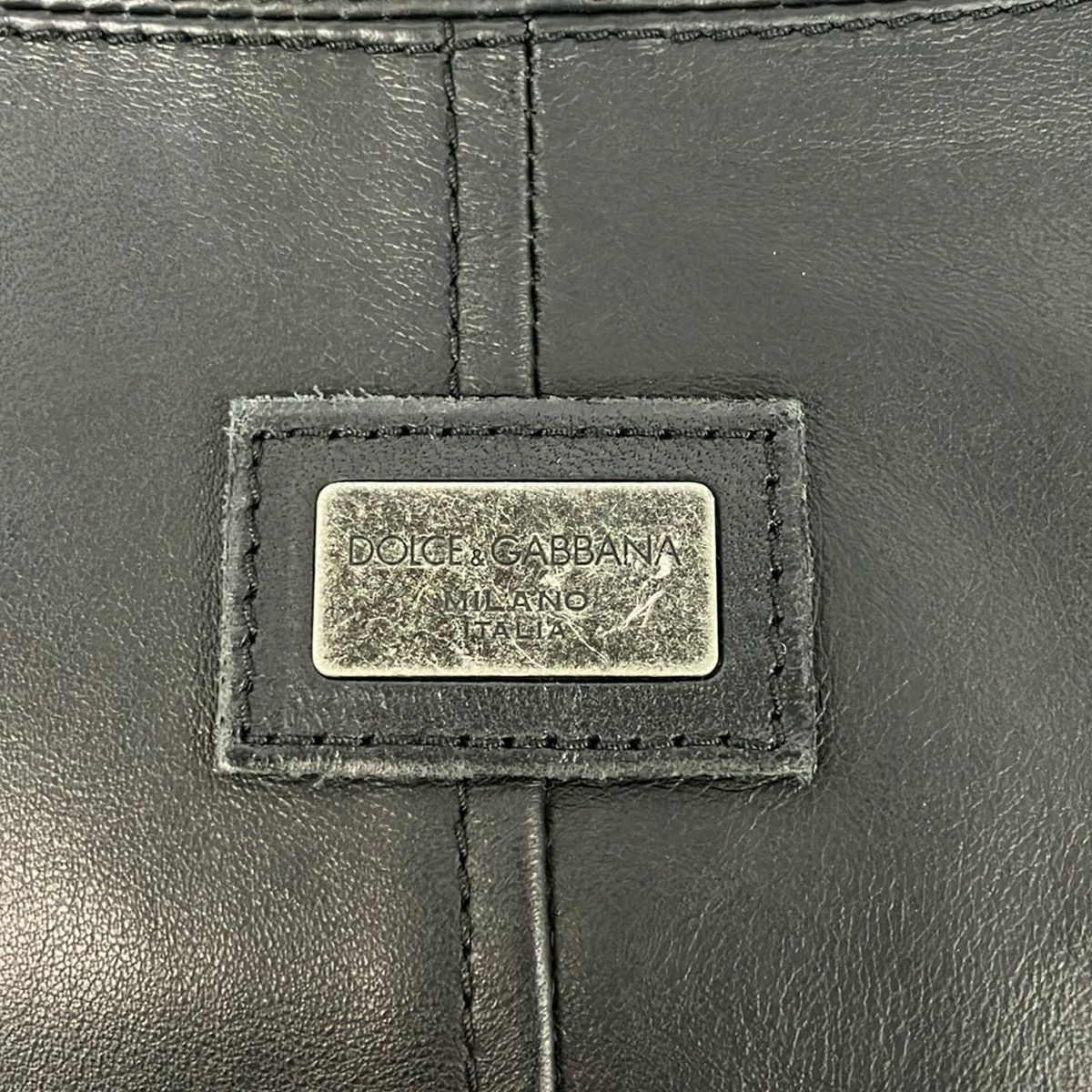Dolce & Gabbana Jacket S Black Long Sleeve Leather — view 5