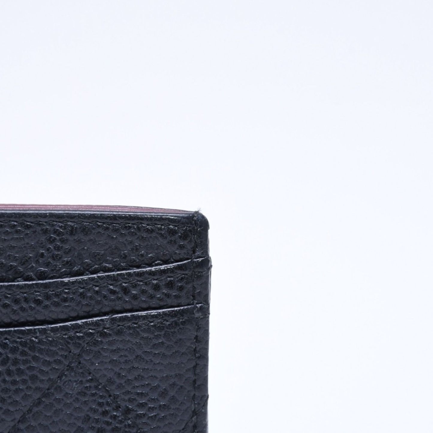 Chanel Classic Card Case CC Logo Caviar Leather Black Gold — view 8