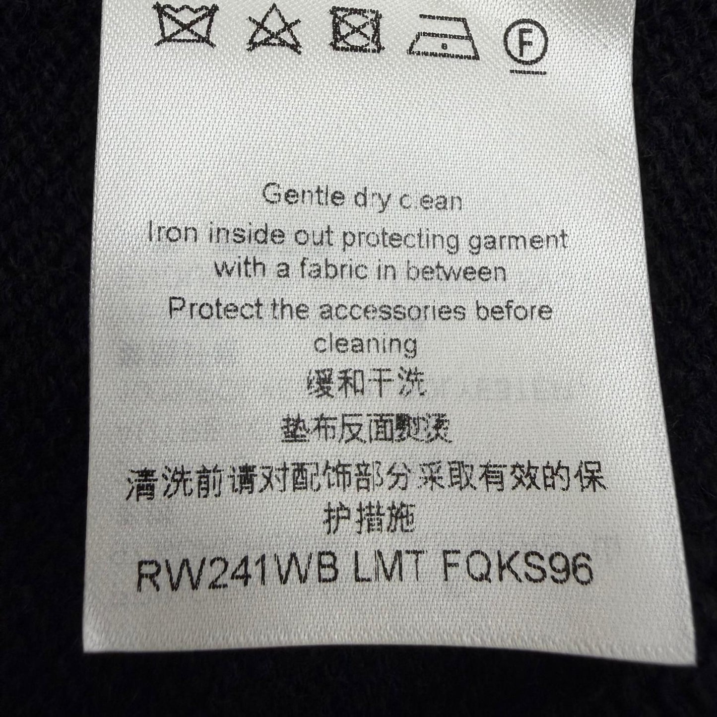 Louis Vuitton Cashmere Wool Bead Decoration Monogram Short Sleeve Knit Black — view 8