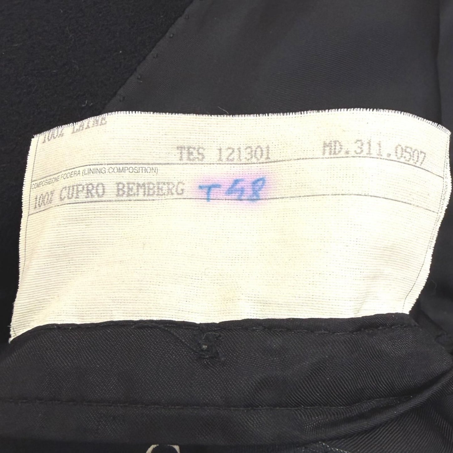 Gucci Vintage Wool 100% Tom Ford Era Single Chesterfield Long Coat Black 48 — view 8