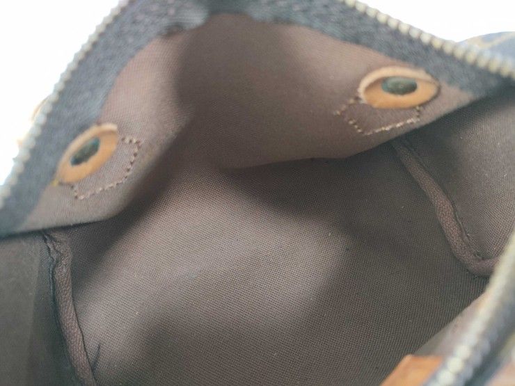 Louis Vuitton Handbag Nano Speedy Brown Monogram Gold — view 8