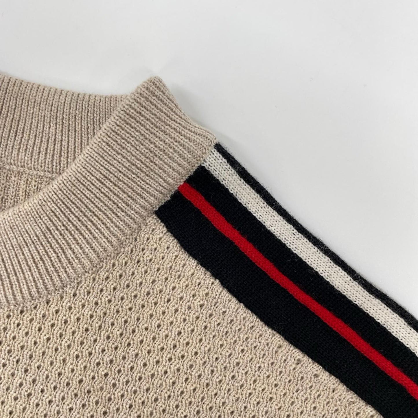 Dior Homme Kris Van Assche Era Beige Trimmed Knit Sweater XS — view 8