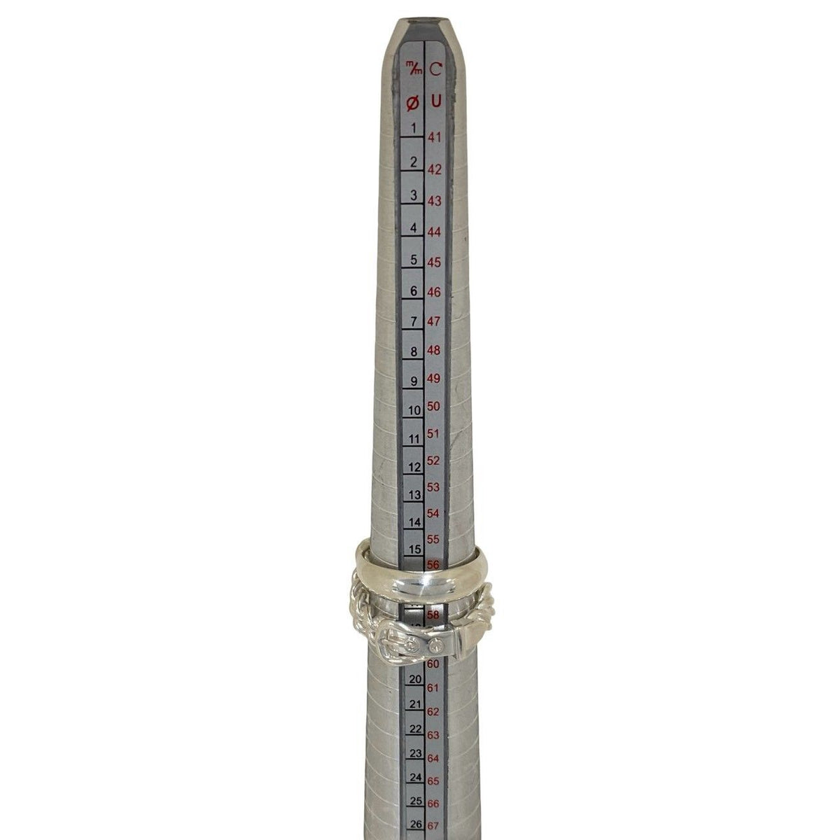 Hermes Boucles Sellier Inflexible Ring 925 Sterling Silver — view 7