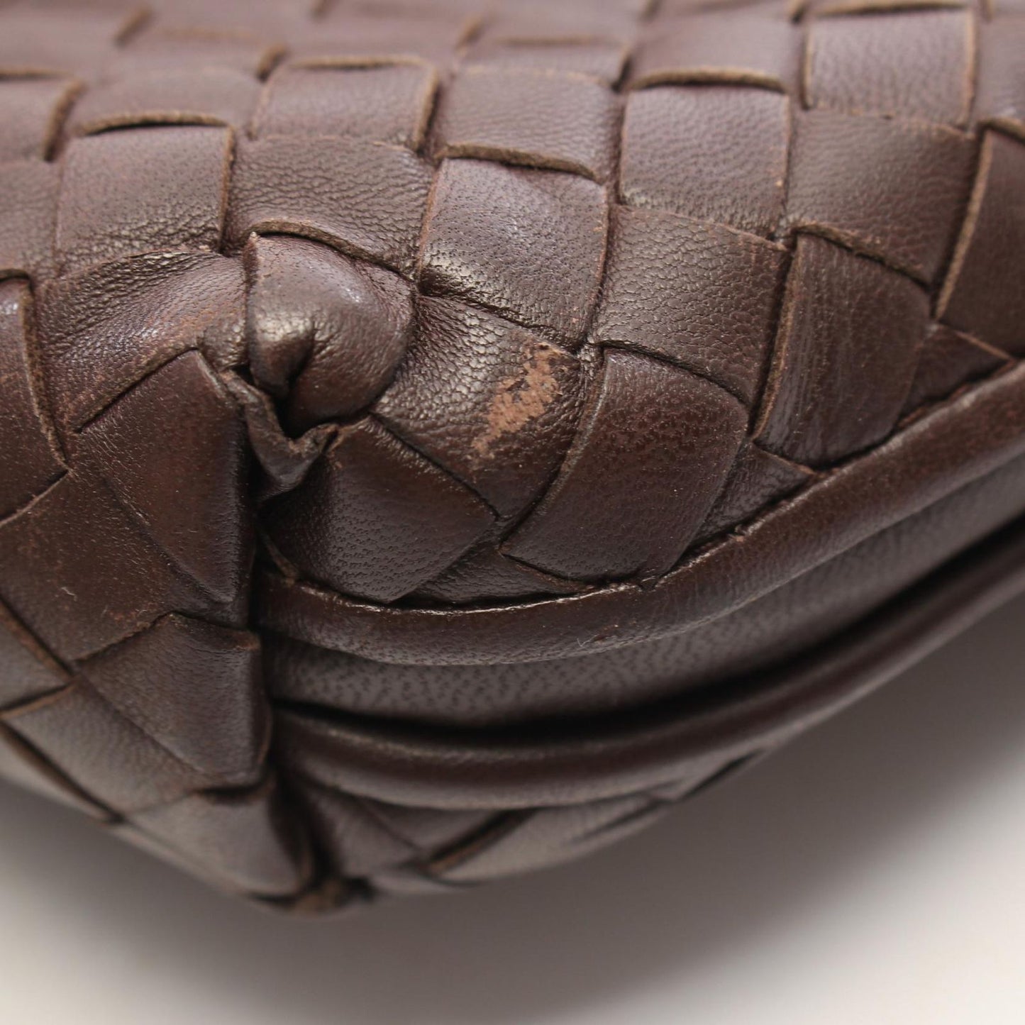 Bottega Veneta Shoulder Bag Nodini Intrecciato Dark Brown Leather — view 8