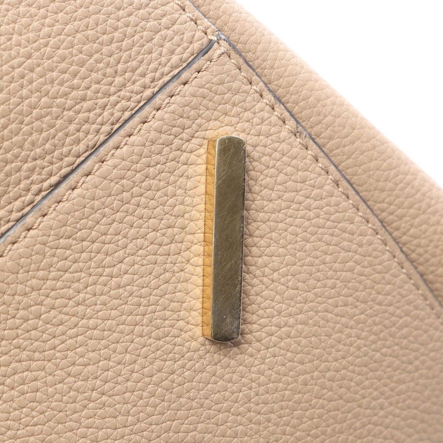 Loewe Handbag Hammock Medium 2-Way Beige Brown Leather Bag — view 8