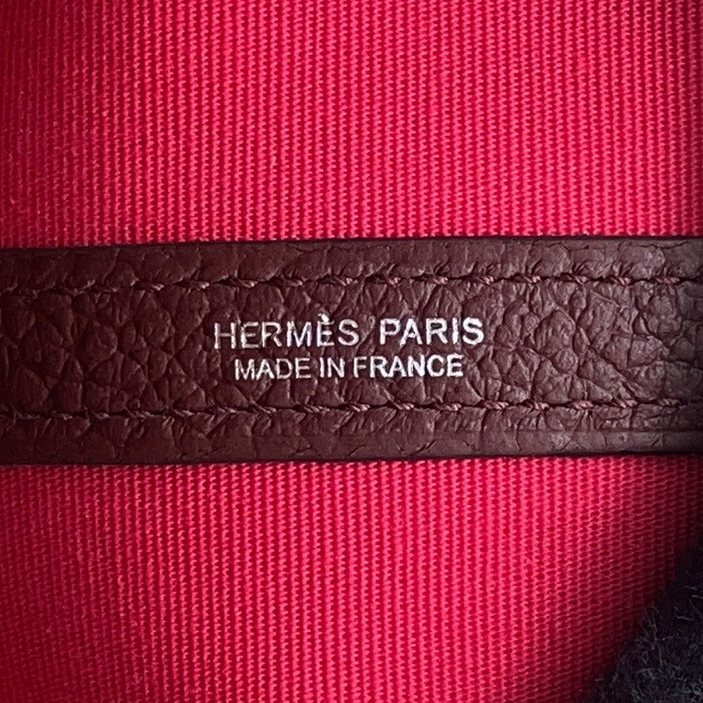 Hermes Tote Bag Garden Party PM Rose Bordeaux Silver Toile Officier Negonda — view 8