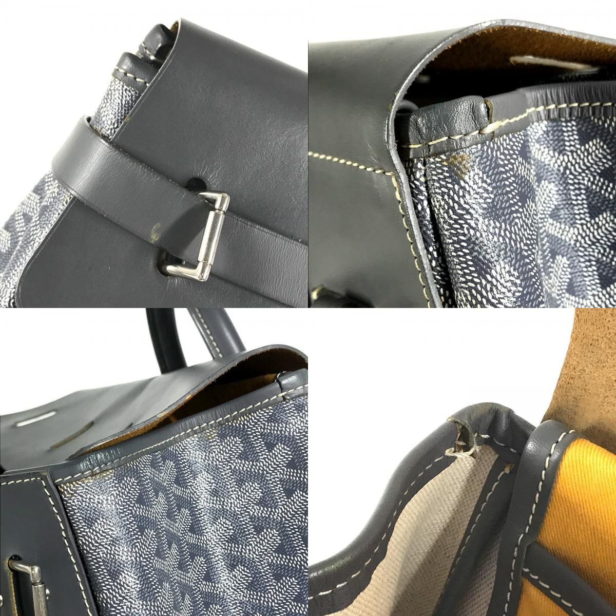 Goyard Boston Bag Steamer Leather Gray — view 8