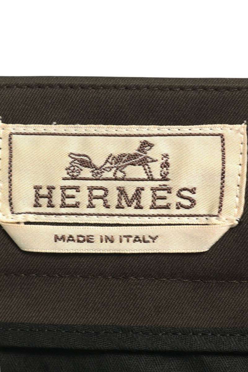 Hermes Tucked Wide Chino Long Pants — view 3