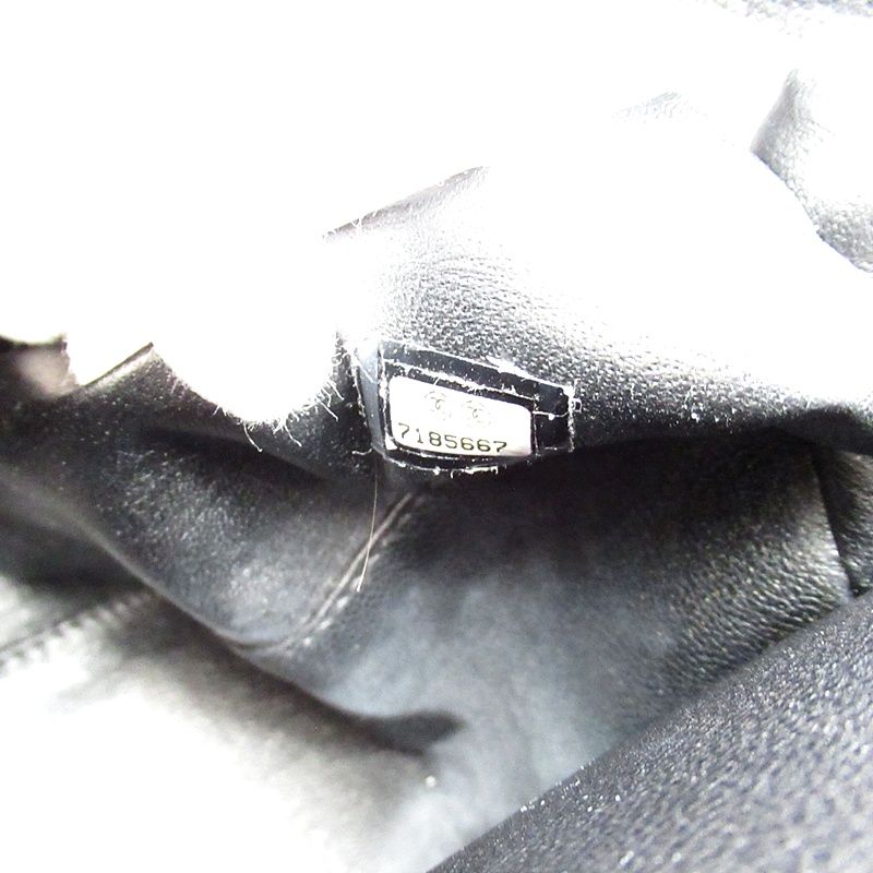 Chanel Quilted Handbag Caviar Leather Black — view 8