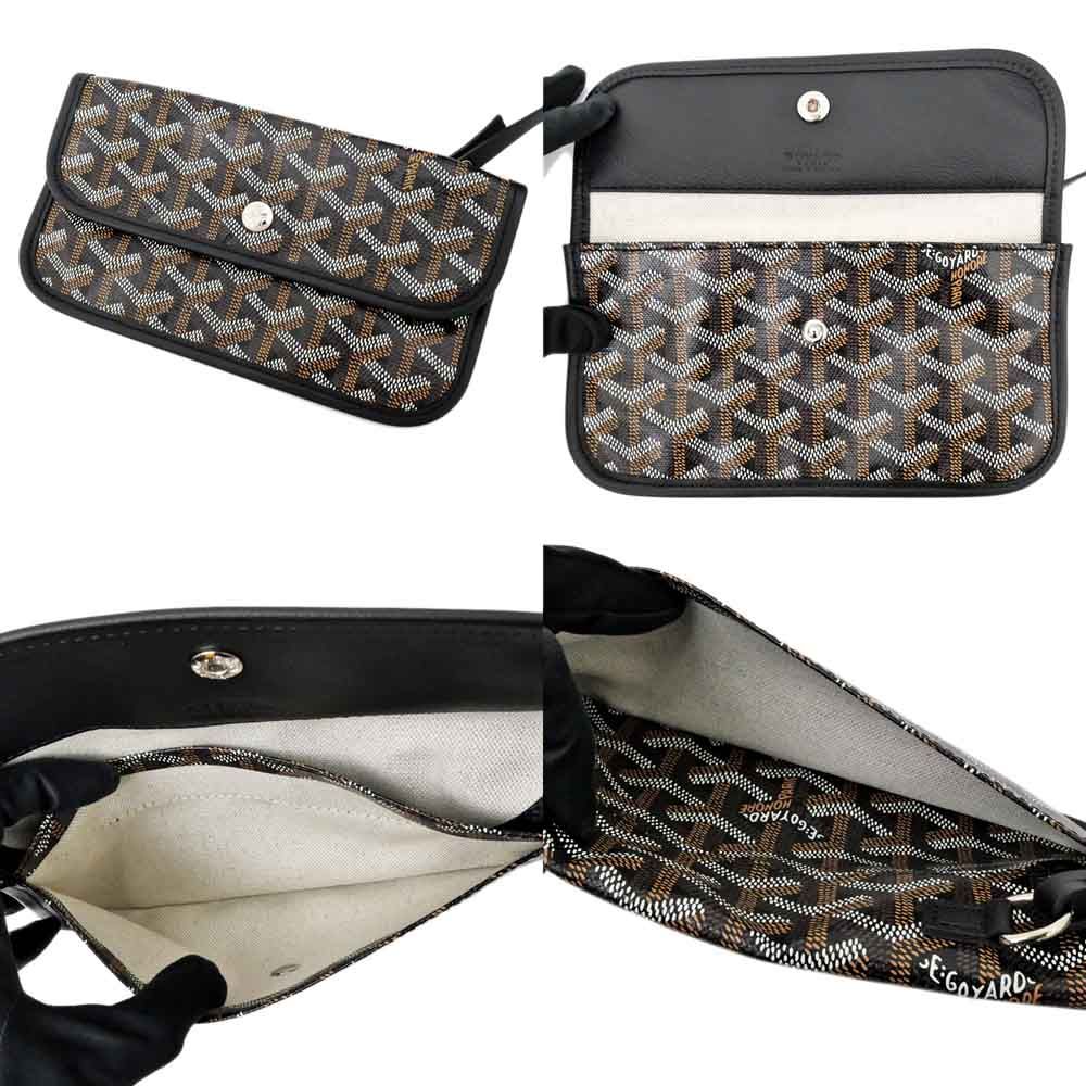 Goyard Saint Louis PM Black Leather Tote Bag — view 8