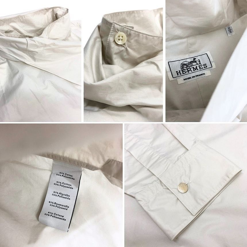 Hermes Cotton Pullover Shirt Light Beige Sweater — view 3