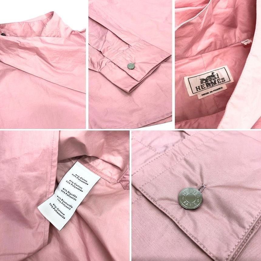 Hermes Cotton Pullover Shirt Pink Sweater — view 3