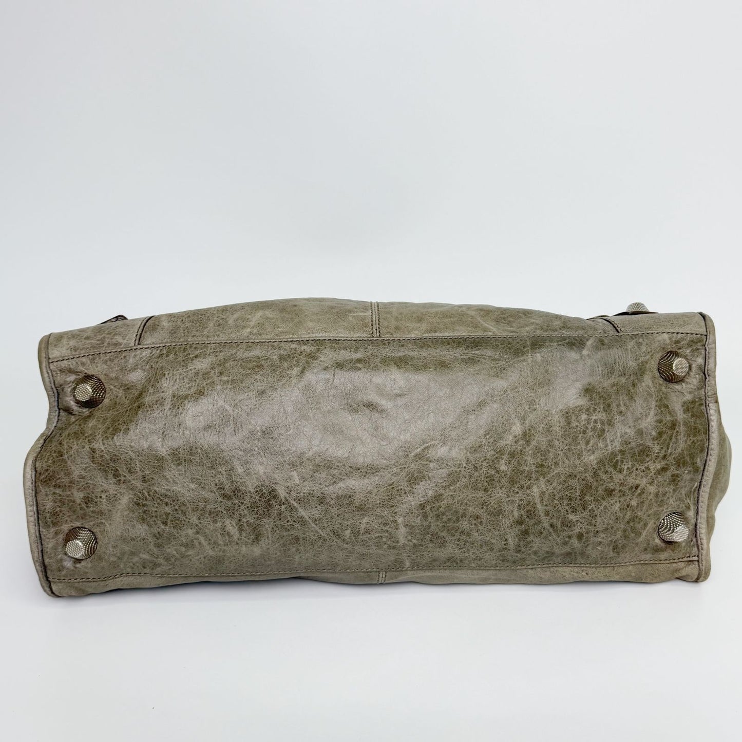 Balenciaga Giant Work Handbag Leather Gray Silver Vintage — view 8