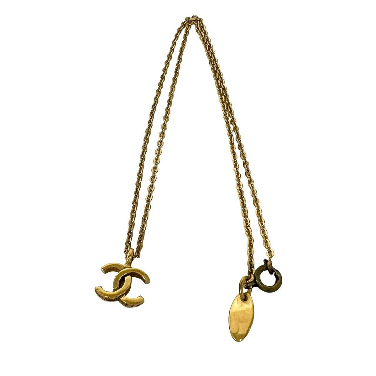 Chanel Comment Vintage CC Logo Motif Pendant Gold — view 6