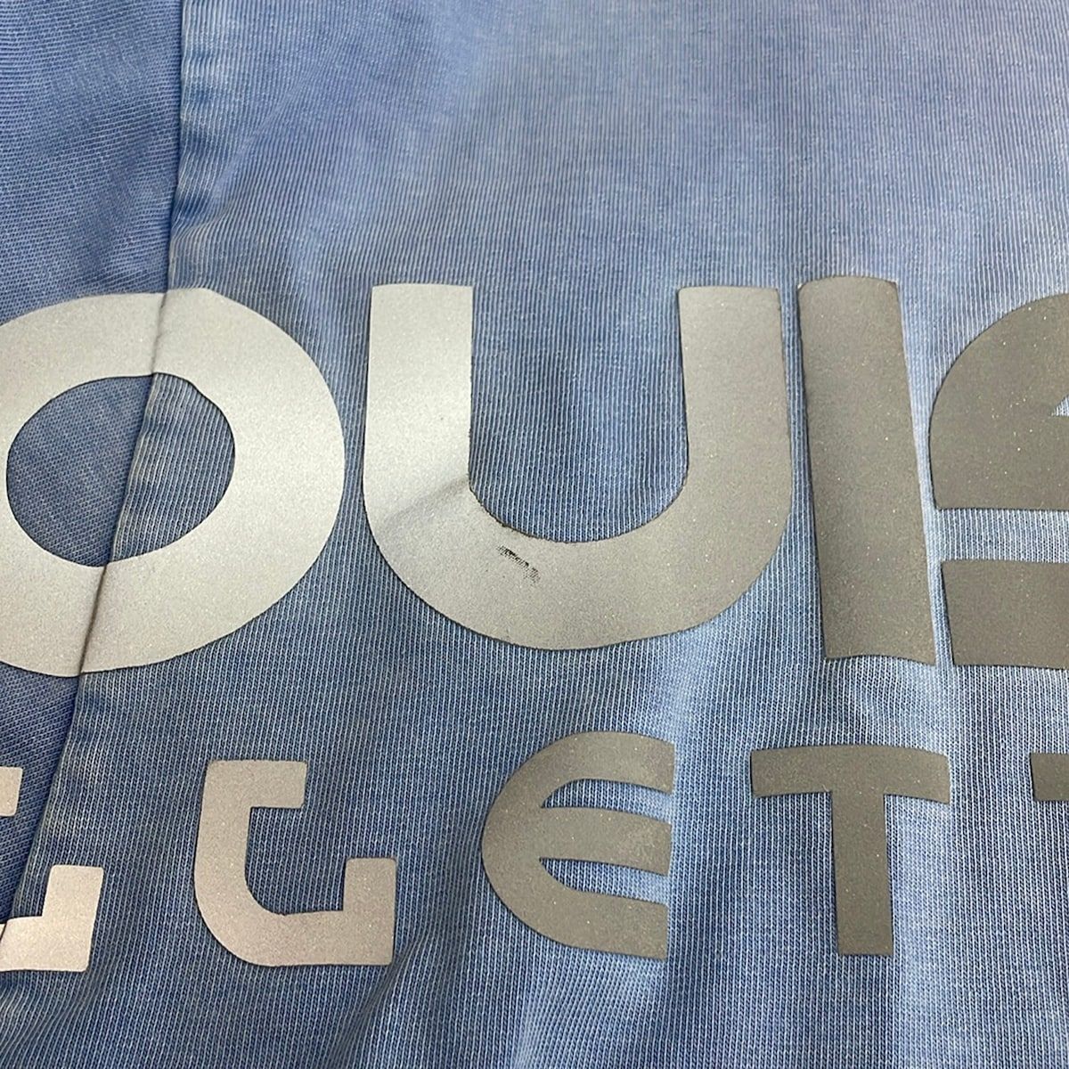 Louis Vuitton Short Sleeve T-Shirt Gda Blue Silver Crew Neck Oversize Washed M — view 8