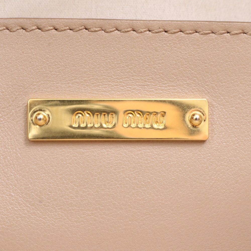 Miu Miu Studs Leather Tote Bag Shoulder Hand — view 8