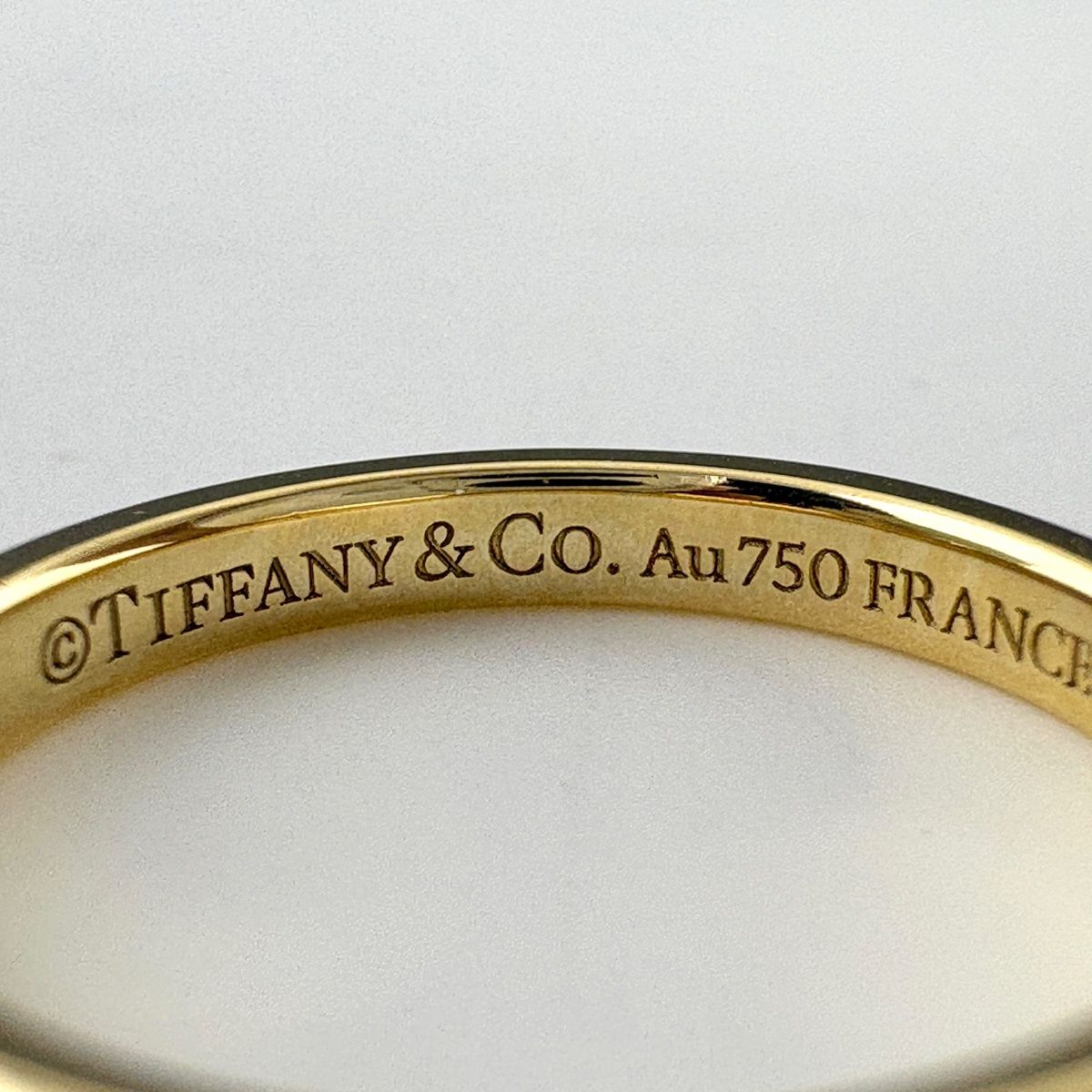 Tiffany & Co True Band Yellow Gold Ring Pave Diamond — view 4