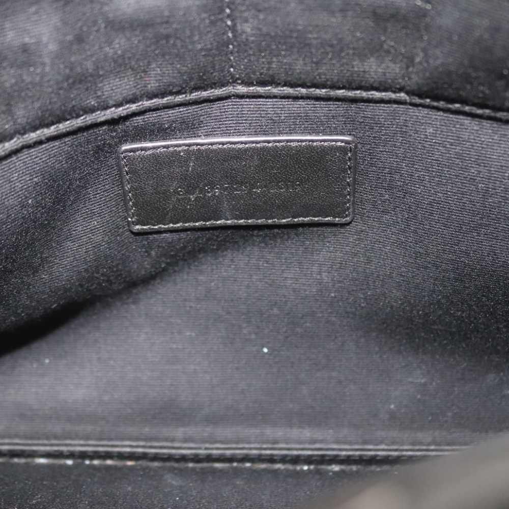 Saint Laurent Paris Clutch Leather Logo Black — view 6