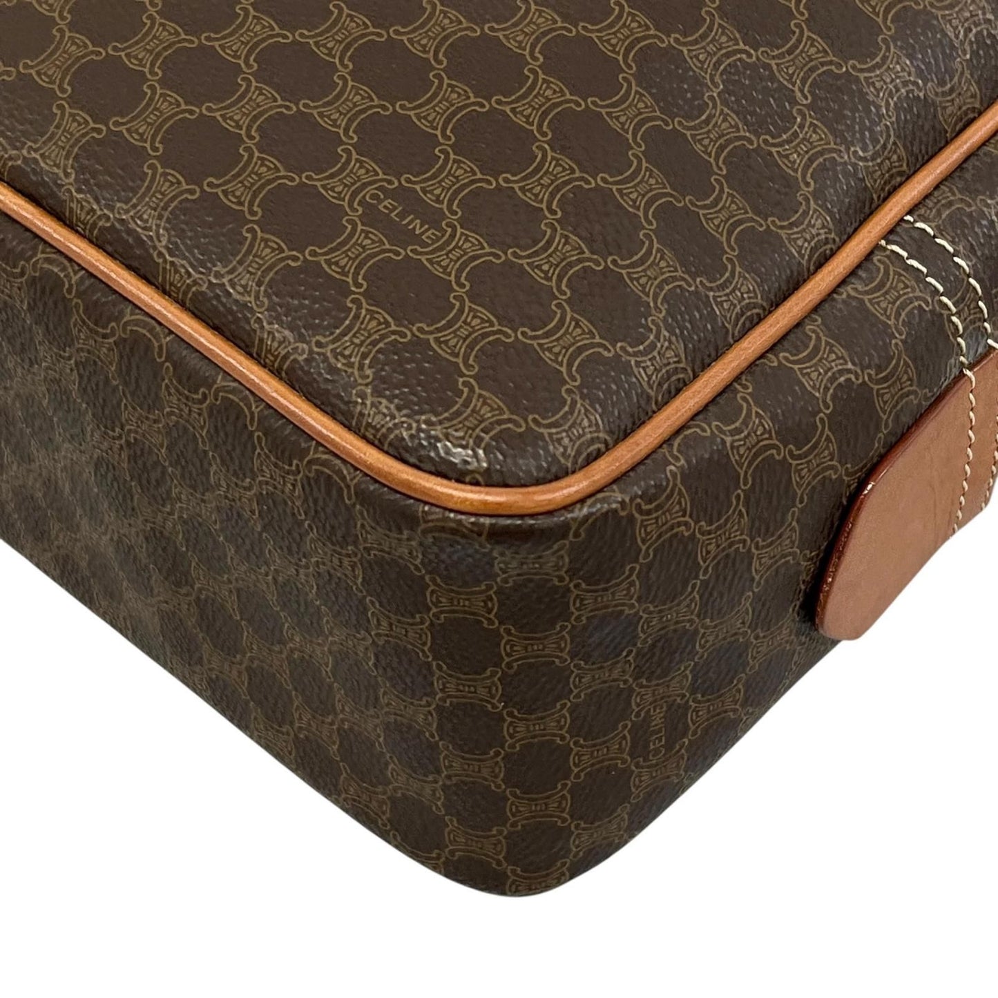 Celine Macadam Handbag Leather Brown — view 8