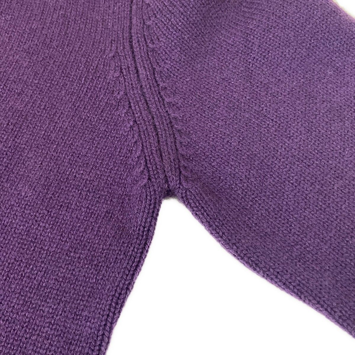 Chanel Long Sleeve Sweater M Purple CC Logo Cashmere 38 — view 8