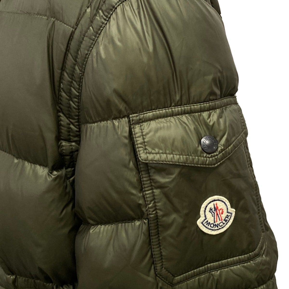 Moncler Down Jacket XL Marseille Khaki Black Long Sleeve Winter 5 — view 8