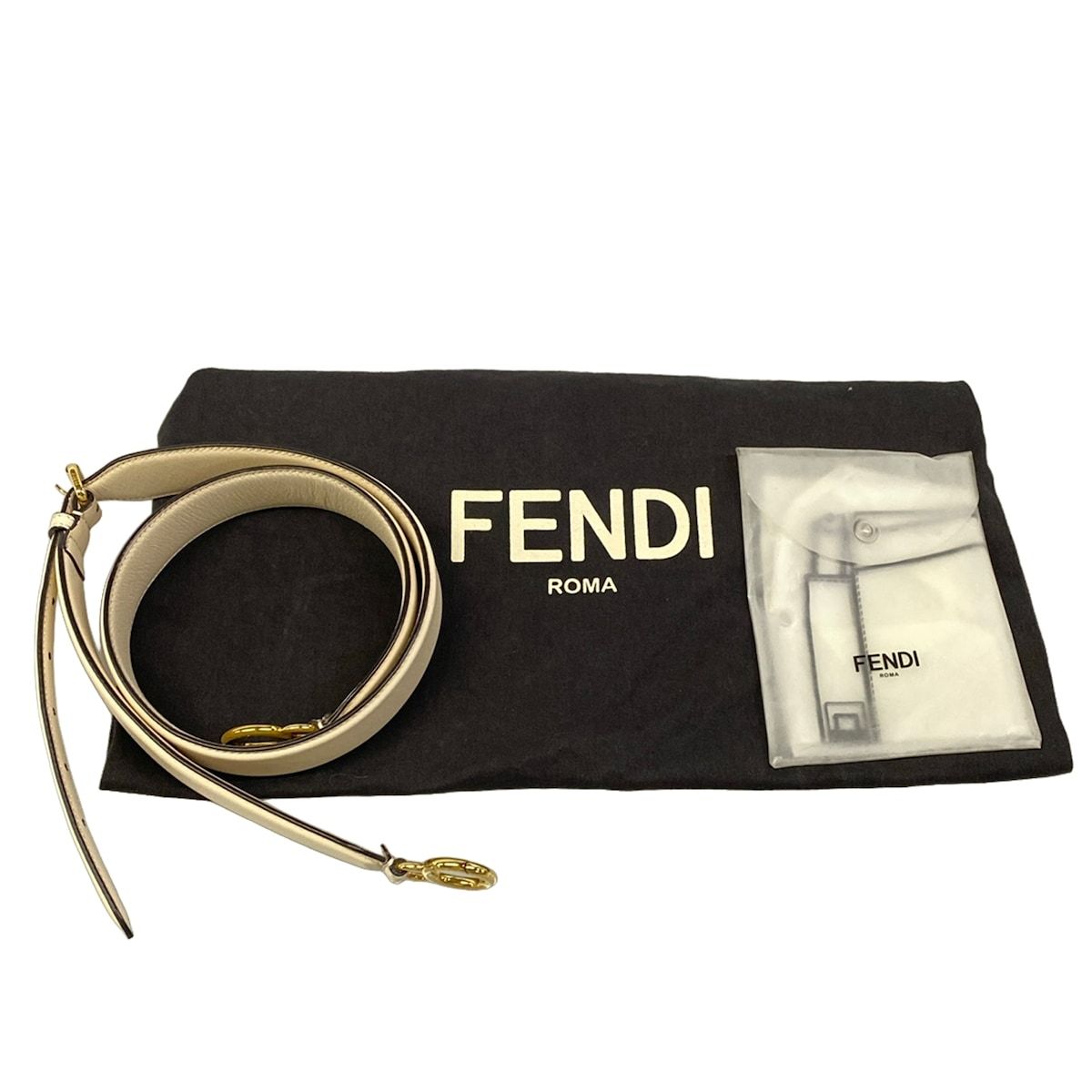 Fendi Handbag Peekaboo Iconic Small Beige Inside Zucca Pattern Leather — view 8