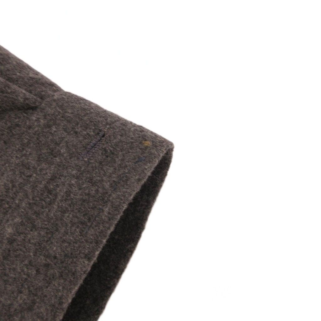 Saint Laurent Wrap Coat Robe Gown Wool Velour Contrast Gray — view 8