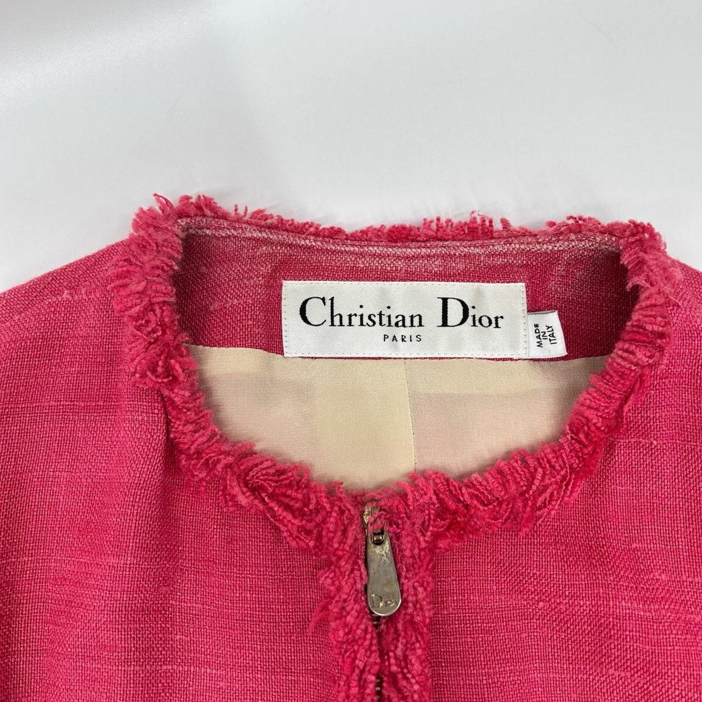 Dior Paris Galliano Era Linen Zip Up Jacket 38 — view 8
