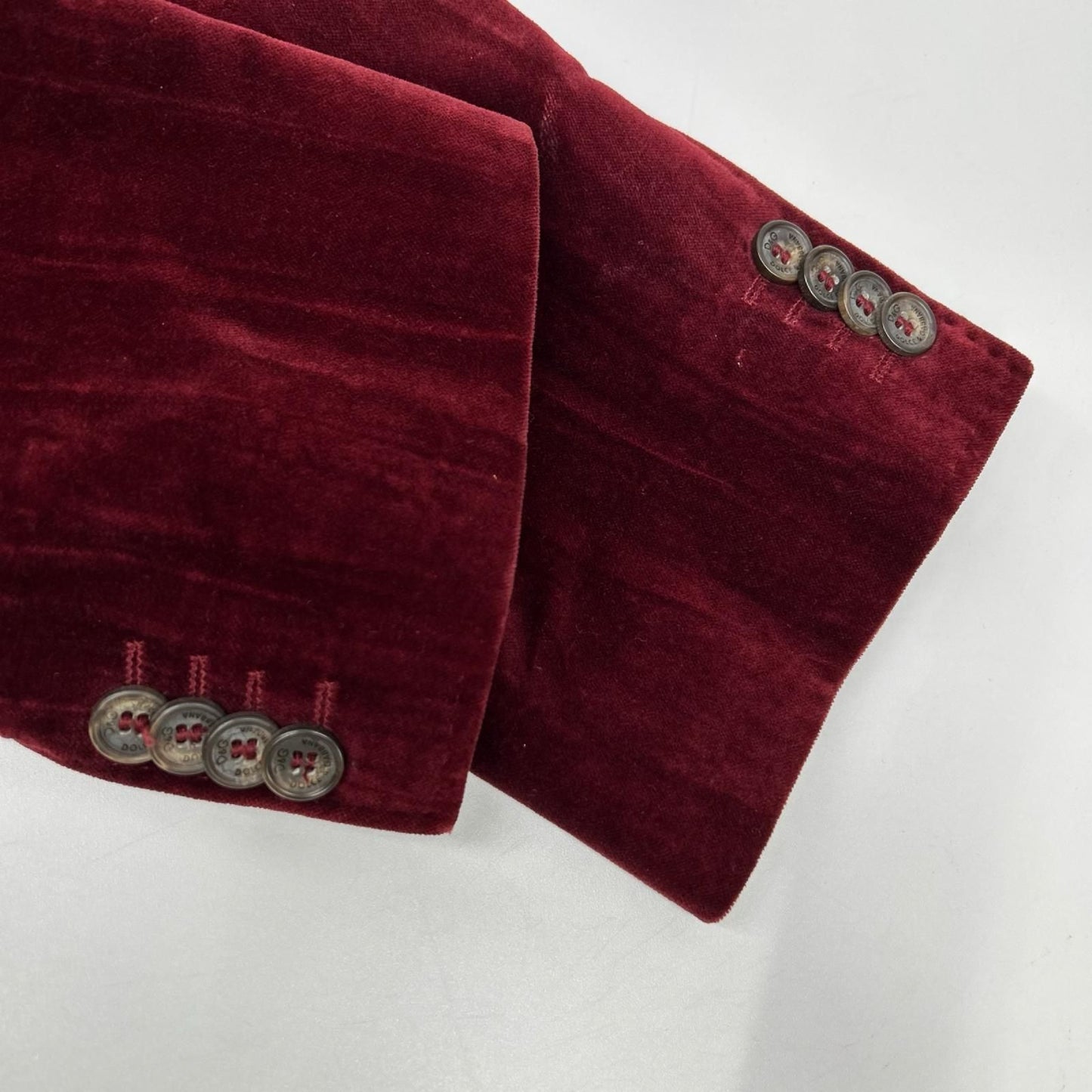 Dolce & Gabbana D&G Burgundy Velour Tuxedo Jacket 54 — view 8