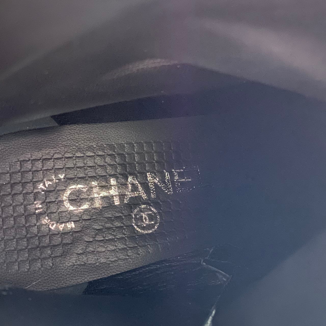 Chanel Short Boots Chain CC Logo Black Leather — view 8