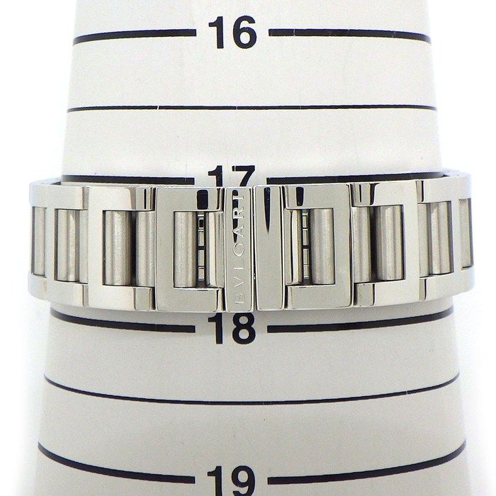 Bvlgari Watch Rettangolo Rectangular Black Dial Date SS Automatic — view 8