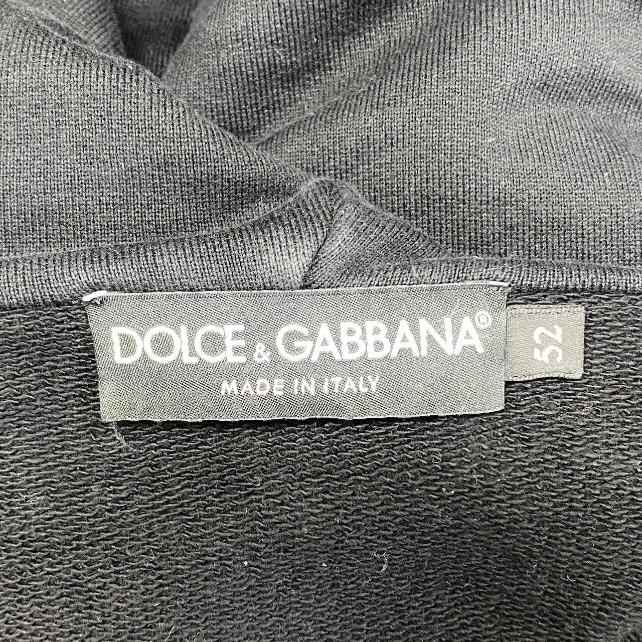 Dolce & Gabbana Pullover Hoodie Logo Plate Black — view 8