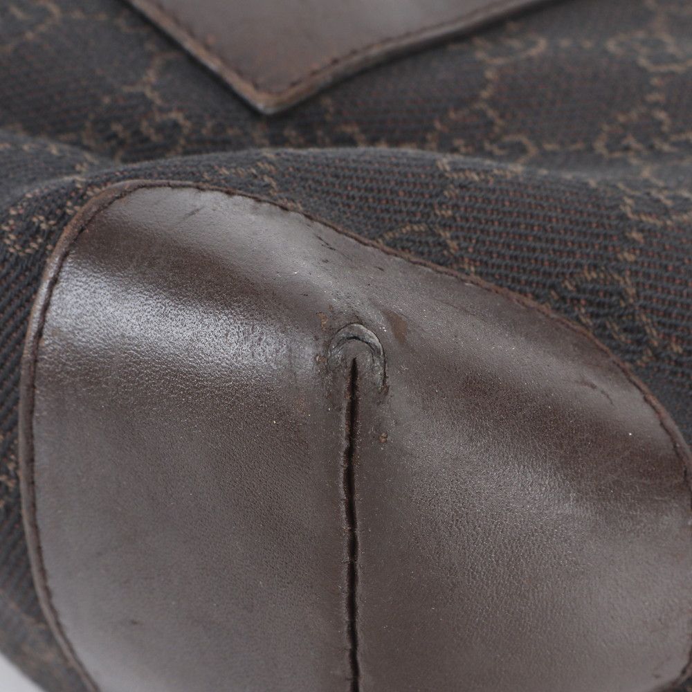 Gucci GG Canvas Leather Tote Bag Shoulder Hand Brown — view 8
