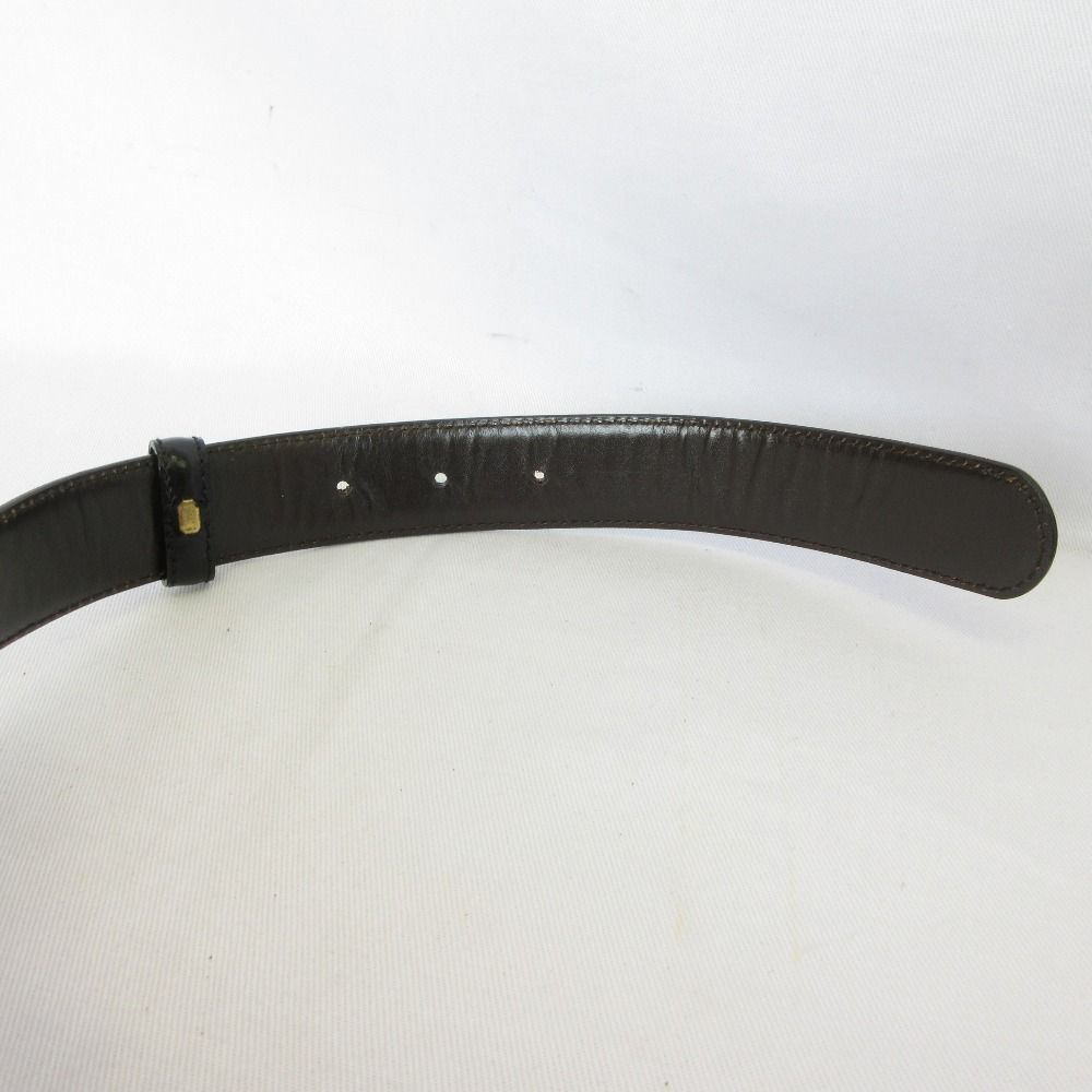 Gucci GG Logo Buckle Reversible Belt Black Brown — view 8